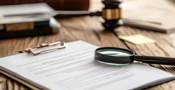 Professional legal documents showing proper lawsuit outcome documentation methods for search engine visibility and reputation management