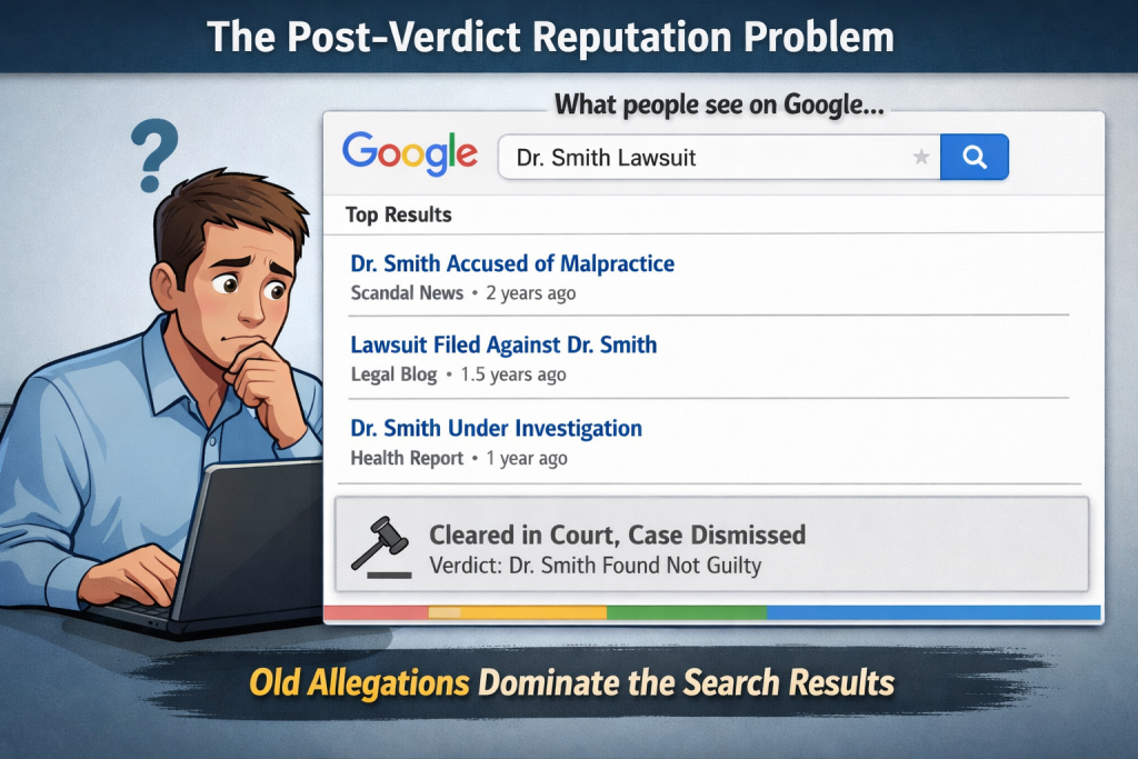 reputation after legal case dismissed